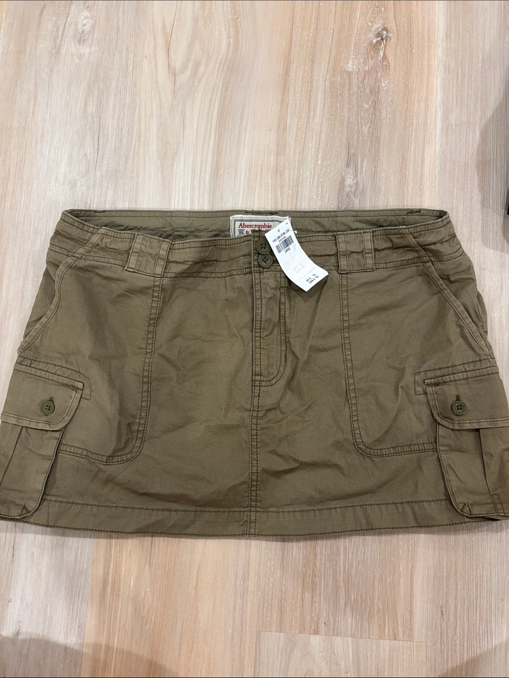 Abercrombie & Fitch Olive Green Cargo Mini Skirt